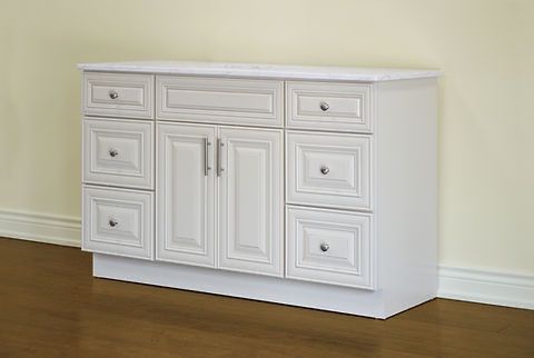 60" Inch Single Sink Solid Wood Ivory White Classic Style Vanity Ic60 With Quartz Top