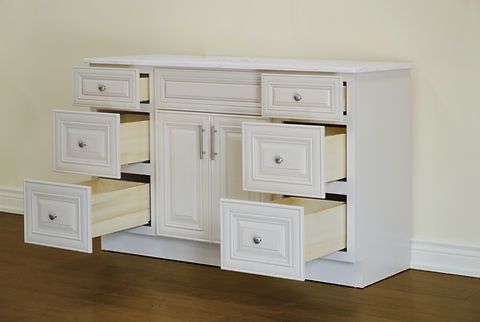 60" Inch Single Sink Solid Wood Ivory White Classic Style Vanity Ic60 With Quartz Top