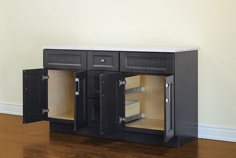 60" Inch Solid Wood Charcoal Shaker Style Vanity Dgs60dd With Quartz Top