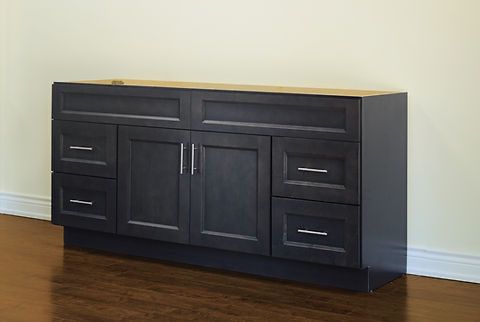 72" Inch Solid Wood Charcoal Shaker Style Vanity Dgs72 With Quartz Top