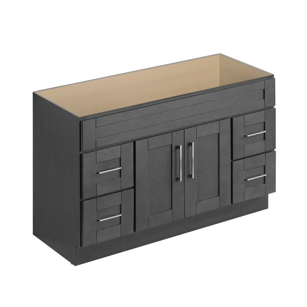 60" Inch Single Sink Solid Wood Charcoal Shaker Style Vanity Dgs60 With Quartz Top