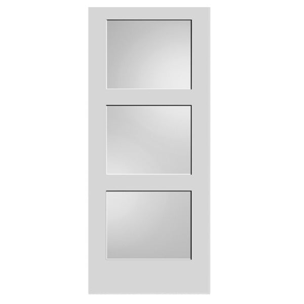 F&D Frosted Glass 3-Panel Door (Pre-Hung)