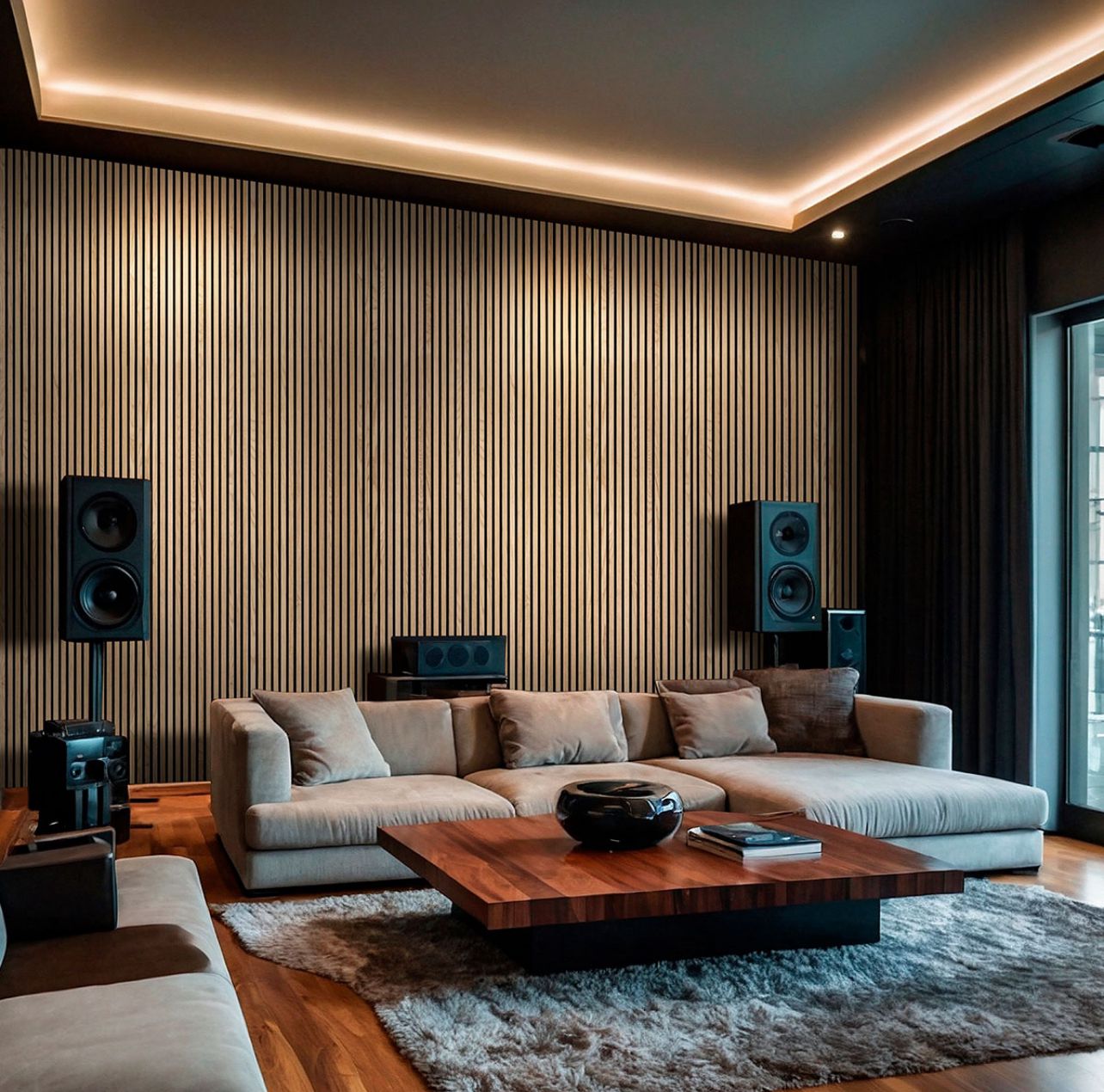 Acoustic Wood Slat Panelling Natural 9.5"x94.5" (6.23sf/pc) $70/Pc