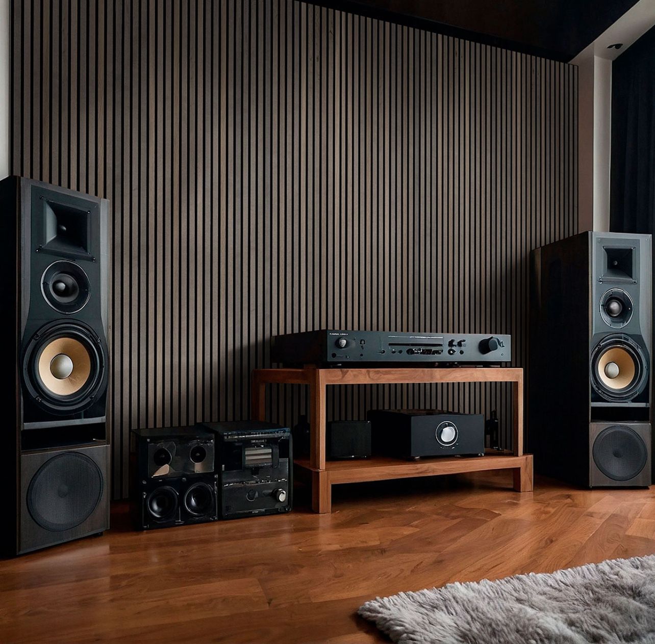 Acoustic Wood Slat Panelling Umber 9.5"x94.5" (6.23sf/pc) $70/Pc