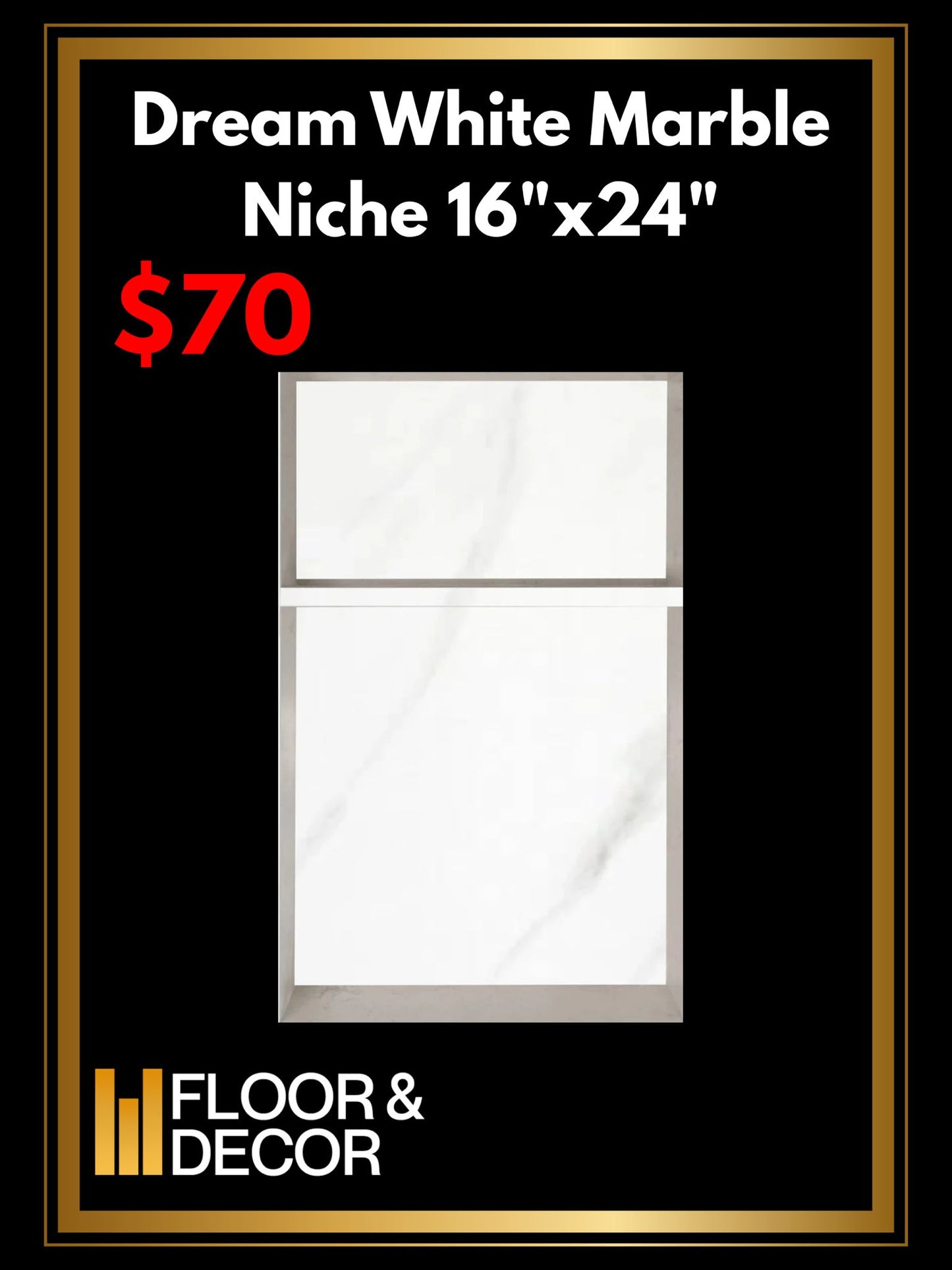 Dream White Marble Niche 16"x24"