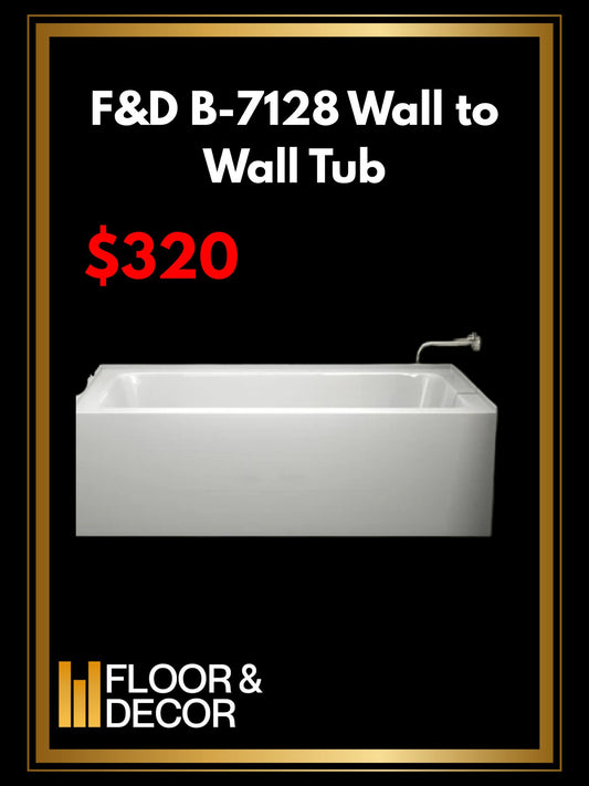 F&D B-7128 Wall to Wall Tub