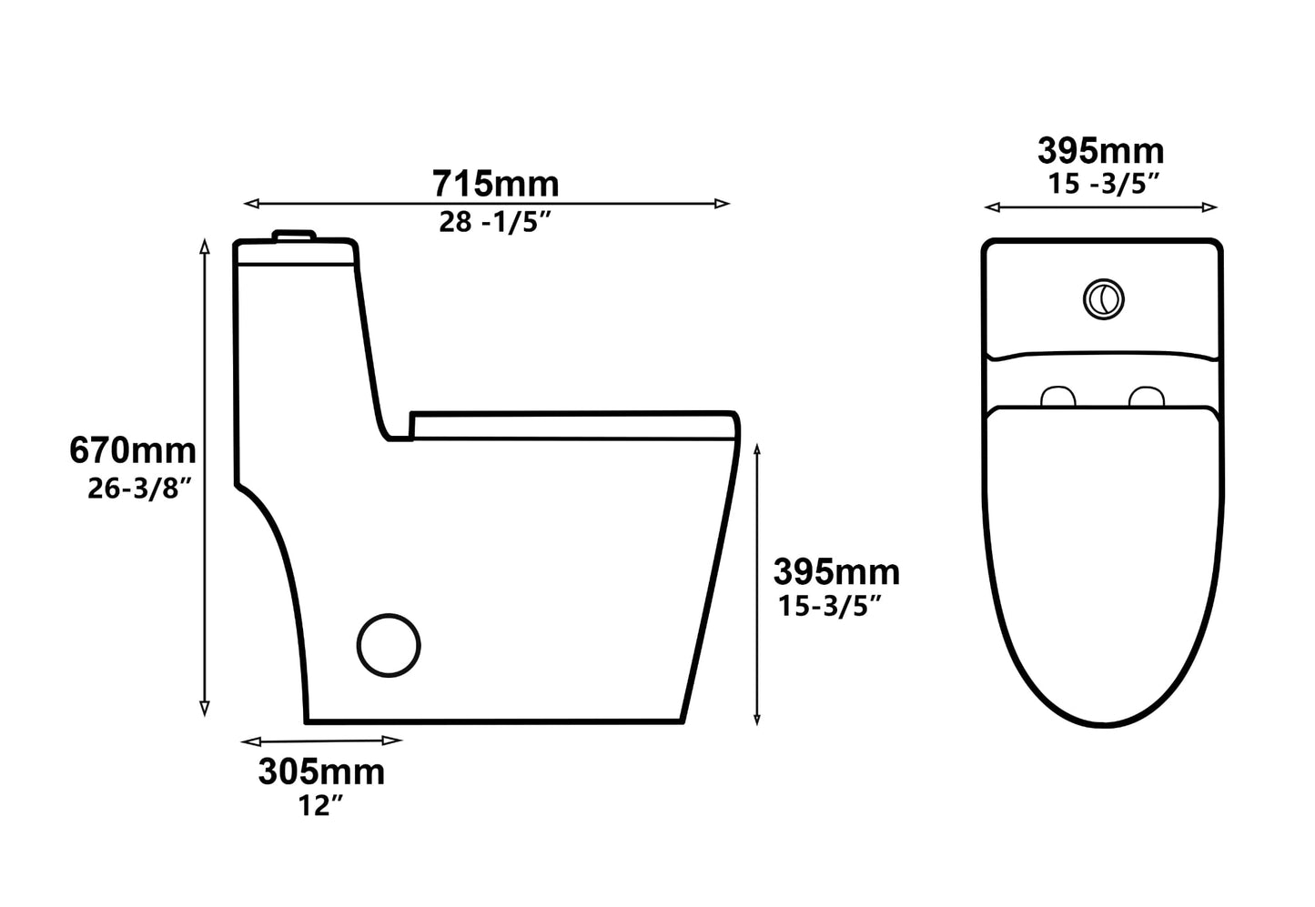 F&D One Pc Toilet 6012