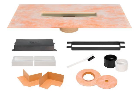 Schluter®-KERDI-LINE-VARIO Variable length linear drain kit