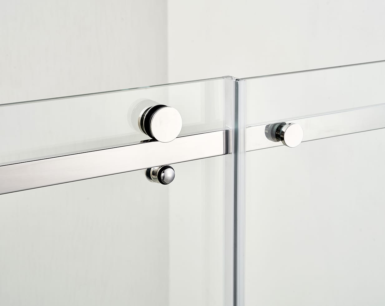 F&D Frameless Shower Glass Door - Chrome