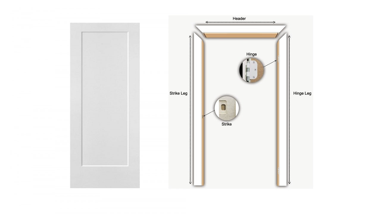 F&D 1 Panel Shaker Hollow Core Door With U Channel