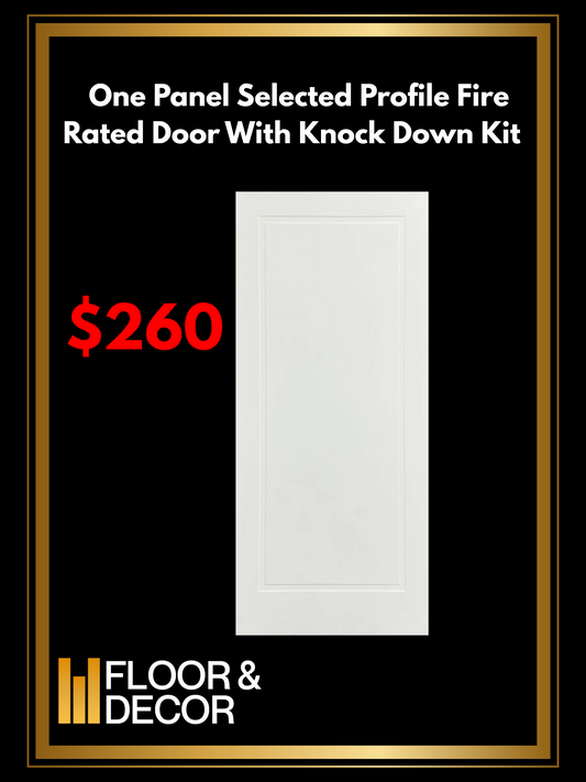 One Panel Selected Profile  Fire Rated Door With Knock Down Kit