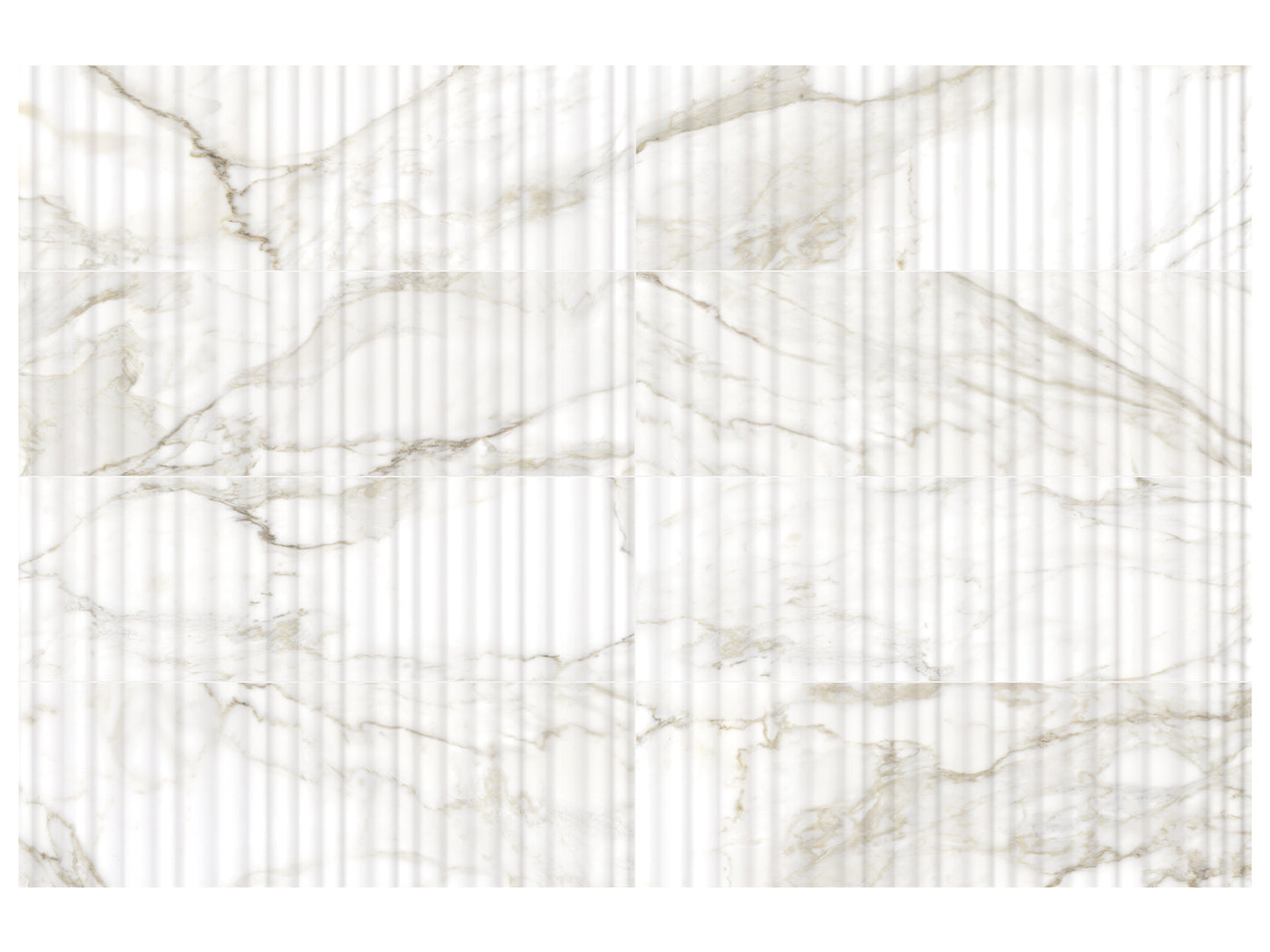 Anatolia Raffino Calacatta Dolce 12x36 Rectified Matte @5.70/sf, 12x36 Curva/Alto Rectified Matte @6.00/sf and 3x12 @5.60/sf