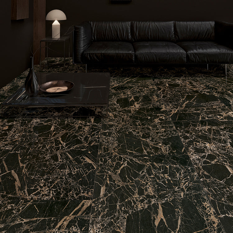 Tiger Black Rectified Porcelain Tile 24x24 @5.15/sf