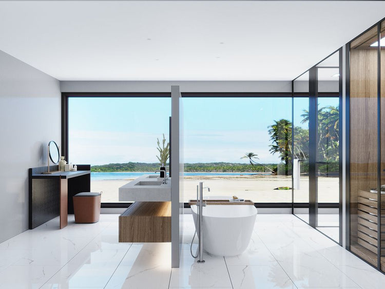 Bianco River Rectified Porcelain Tile 12x24 @4.99/sf, 24x24 @5.29/sf And 24x48 @6.00/sf