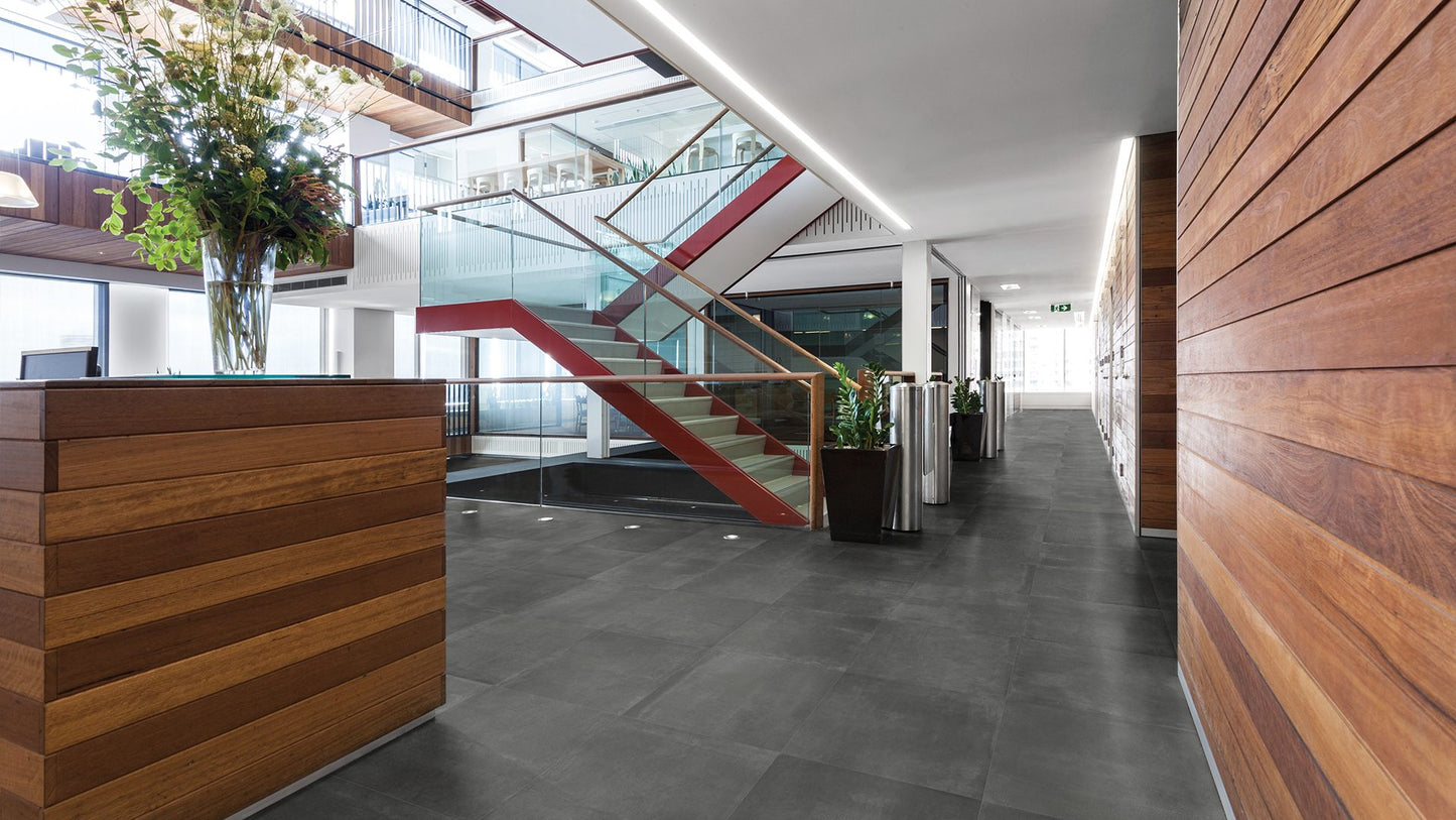 Anatolia Industria Graphite Matte 12x24 & 24x24 @5.50/sf, 32x32 @6.25/sf and 24x48 @7.20/sf