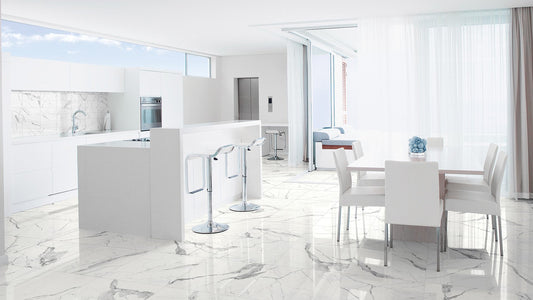 Anatolia Mayfair Statuario Venato 12x24 @6.15/sf, 24x24 @5.75/sf & 24x48 @7.45/sf