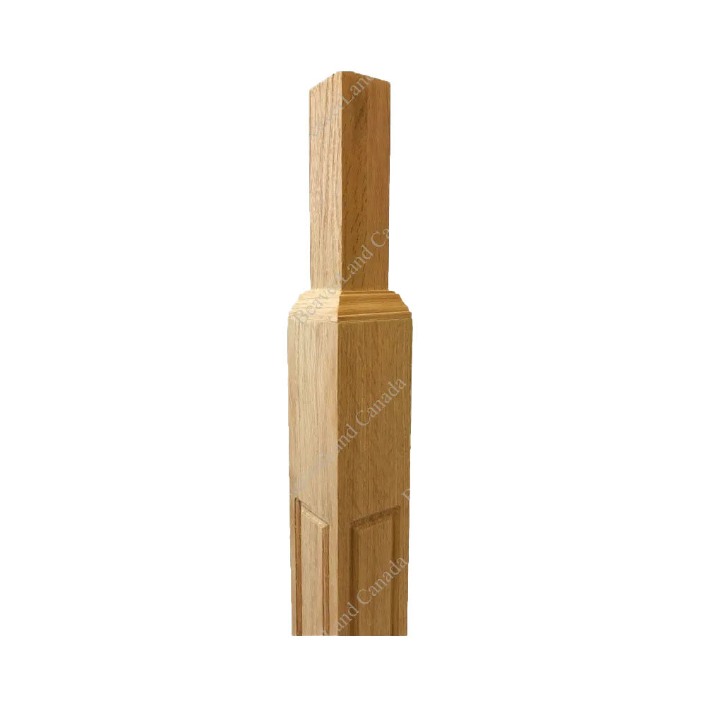 NF107 F7 Pin-Top Newel Post Embossed 2 3/4”*2 3/4”*44” Red Oak