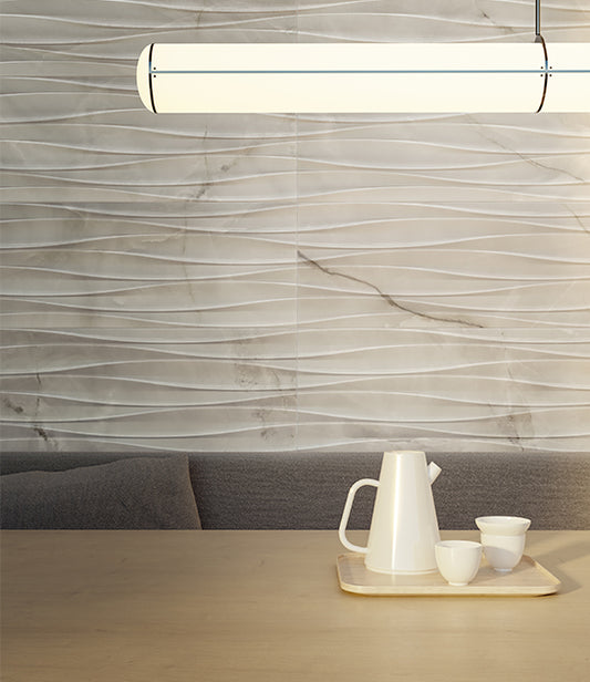 Anatolia Raffino Onyx Suave 12x36 Rectified Matte @5.70/sf, 12x36 Curva/Alto Rectified Matte @6.00/sf and 3x12 @5.60/sf