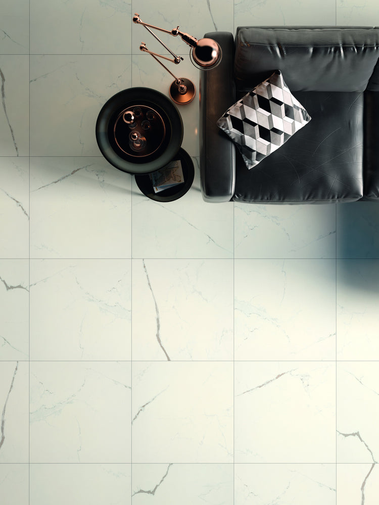 Statuario Rectified Porcelain Tile 12x24 @4.99/sf, 24x48 @6.00/sf And 40x40 @6.74/sf