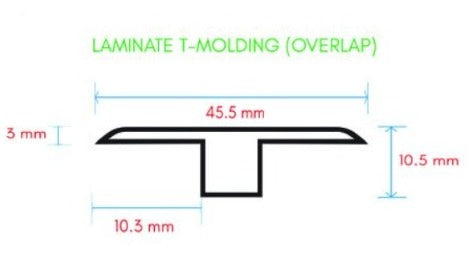 Laminate T Moulding Matching Color 8ft