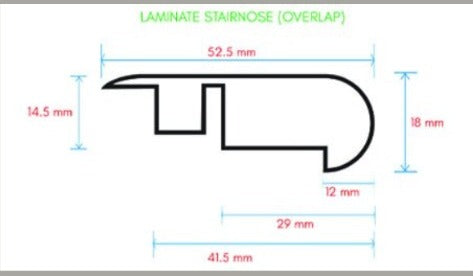 Laminate Stair Nosing Matching Color 8ft