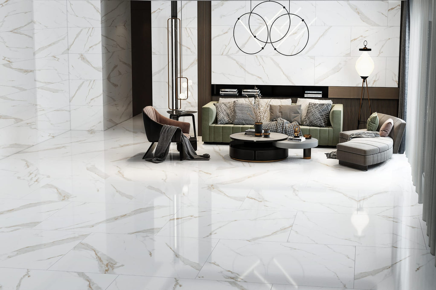 MARMO SATUARIO GOLD POLISHED TILE 24x24 @1.99/sf