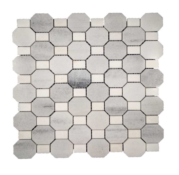 Tuscany Octagon White With Gray Stone