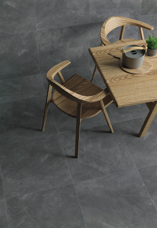 Pulpis Nero Rectified Porcelain Tile 12x24 @4.99/sf, 24x24 @5.29/sf And 24x48 @6.00/sf