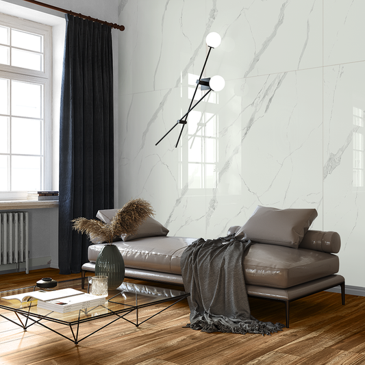 Statuario Goya Rectified Porcelain Slab 48x72 @10.99/sf