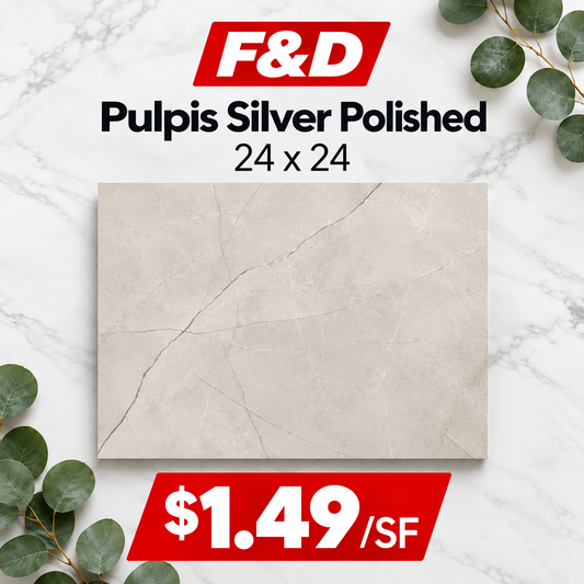 Pulpis Silver Polished 24x24 @1.49/sf