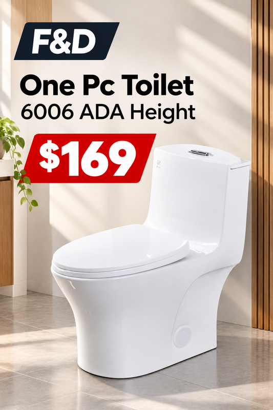 F&D One Pc Toilet 6006 ADA Height