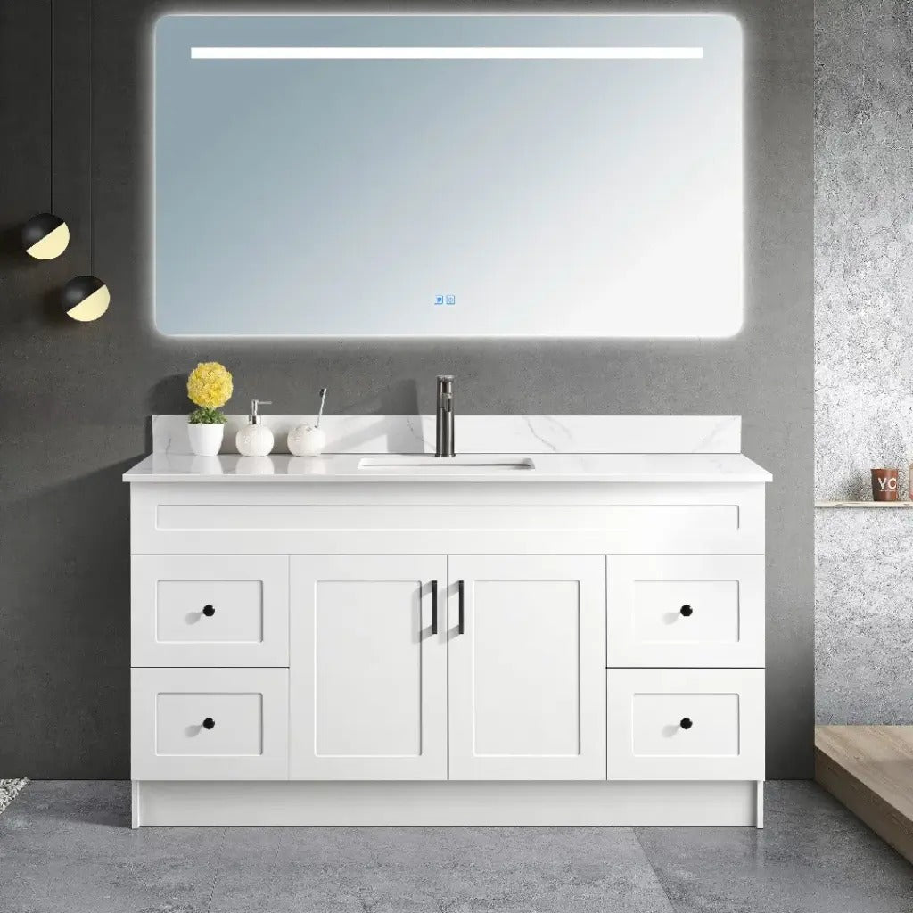 72" HDF Vanity With Quartz Top