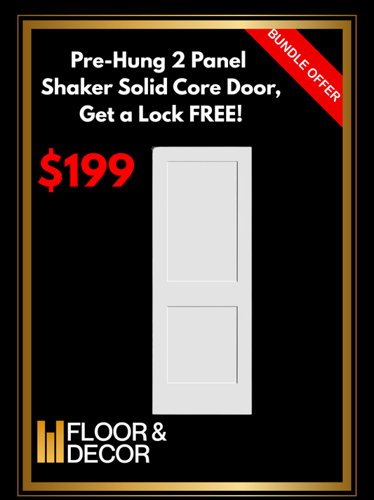 F&D 2 Panel Shaker Solid Core Pre-Hung Door