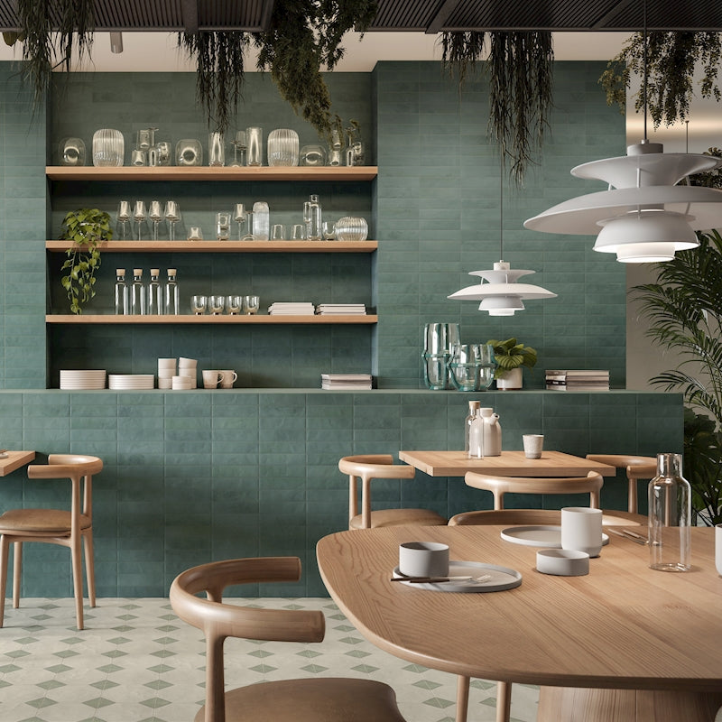 Cera Verde Foresta Porcelain Mosaic