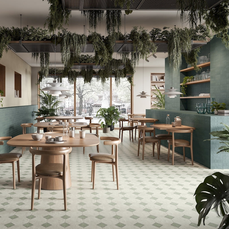 Cera Verde Foresta Porcelain Mosaic