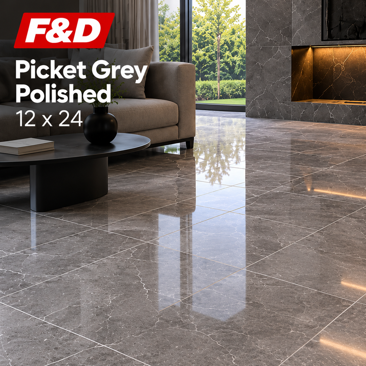 Picket Grey Polished 12x24 @1.39/sf