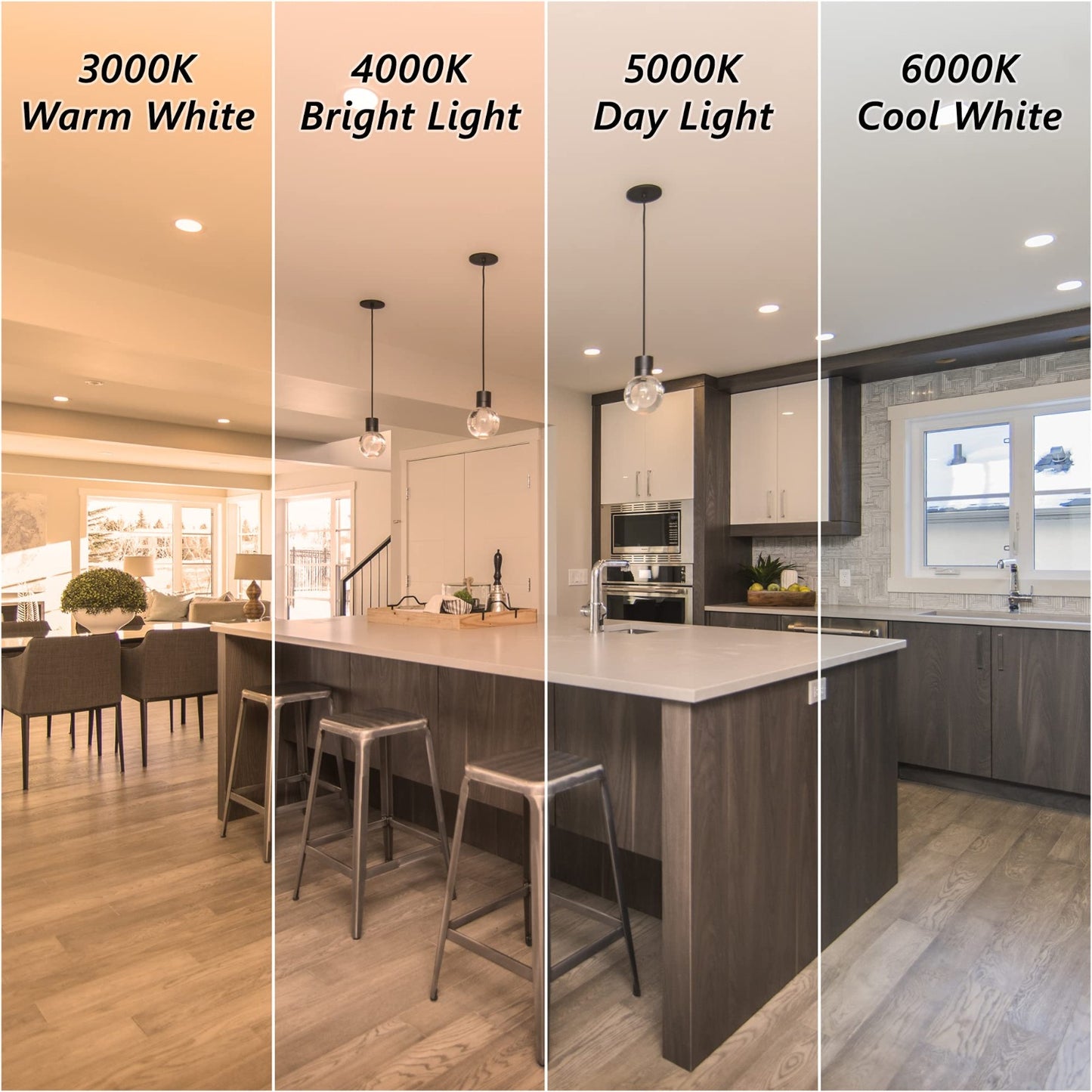 4" 3cct Driver Switch Slim Panel Pot Light (Available in 2700K,3000K,4000K,5000K & 6000K)