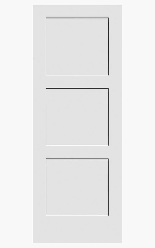 F&D 3 Panel Shaker Solid Core Door 1-3/4"