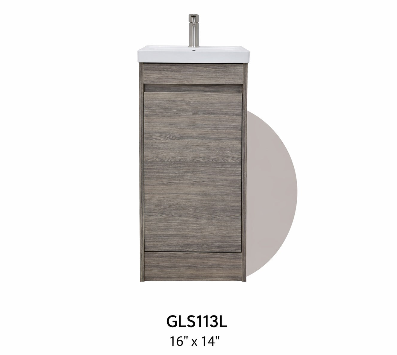 Powder Room Vanity With Ceramic Sink