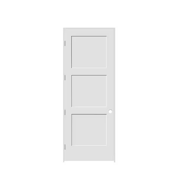 F&D 3 Panel Shaker Solid Core Pre-Hung Door 1-3/4"