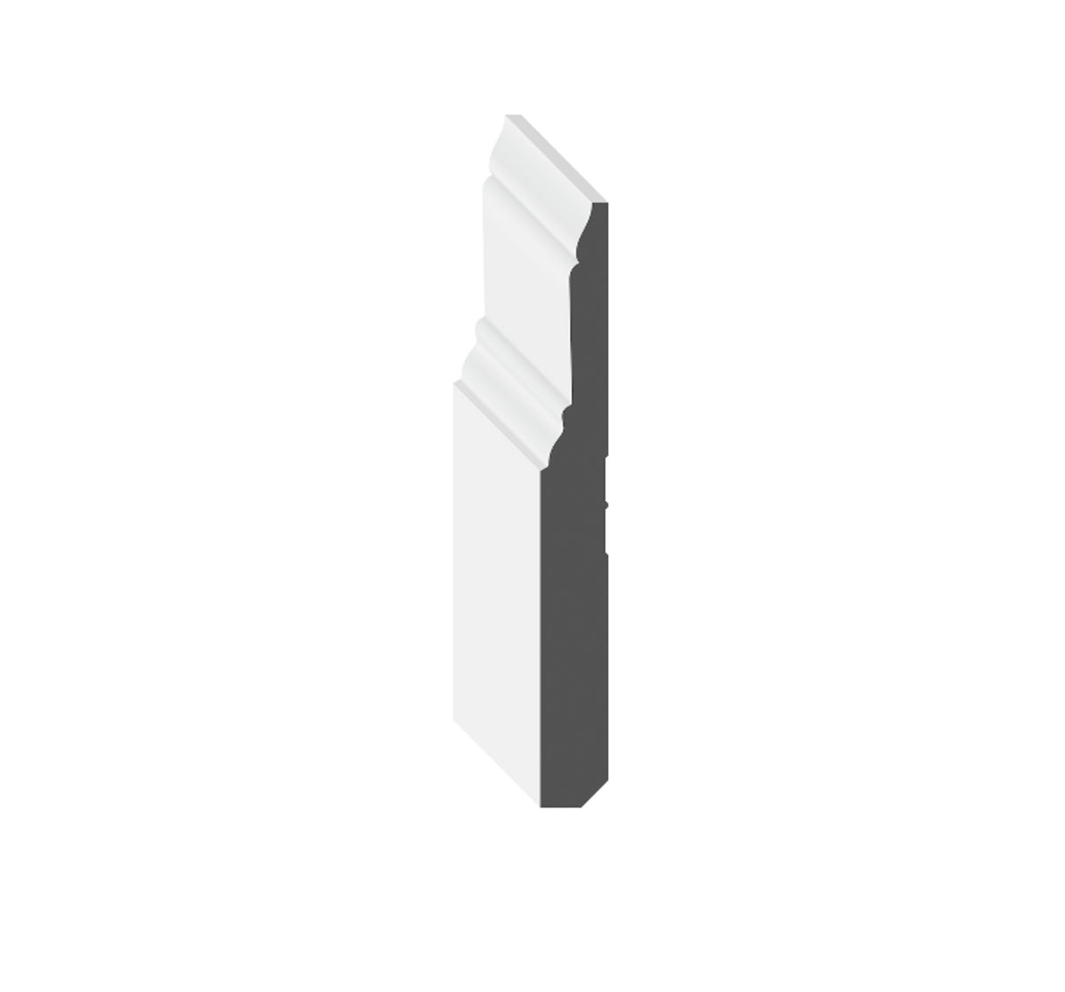 Step Mdf Baseboard MDF Two Step Bevel Baseboard (5-1/4