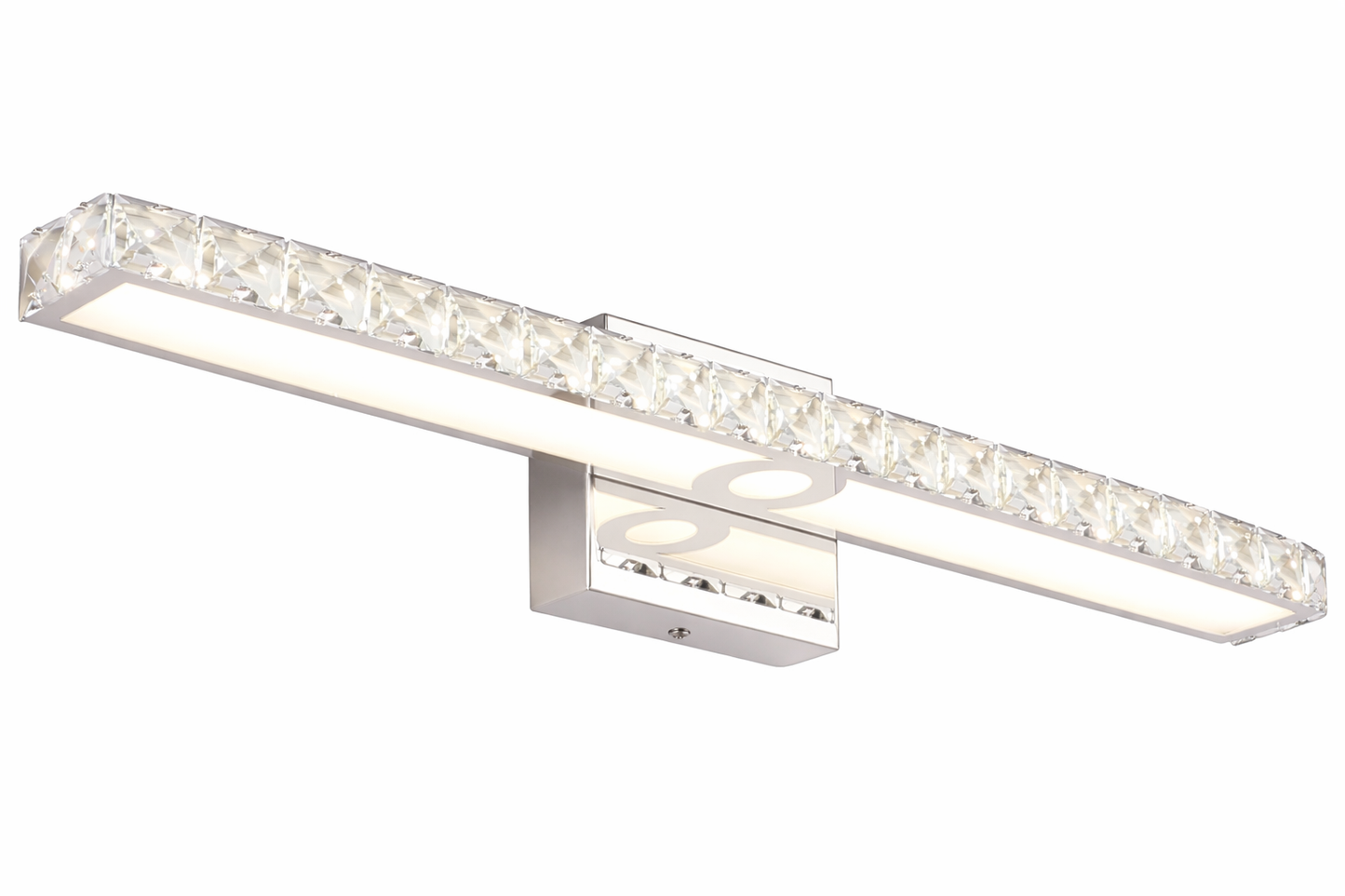 Modern LED Crystal Vanity Light – Chrome Finish
