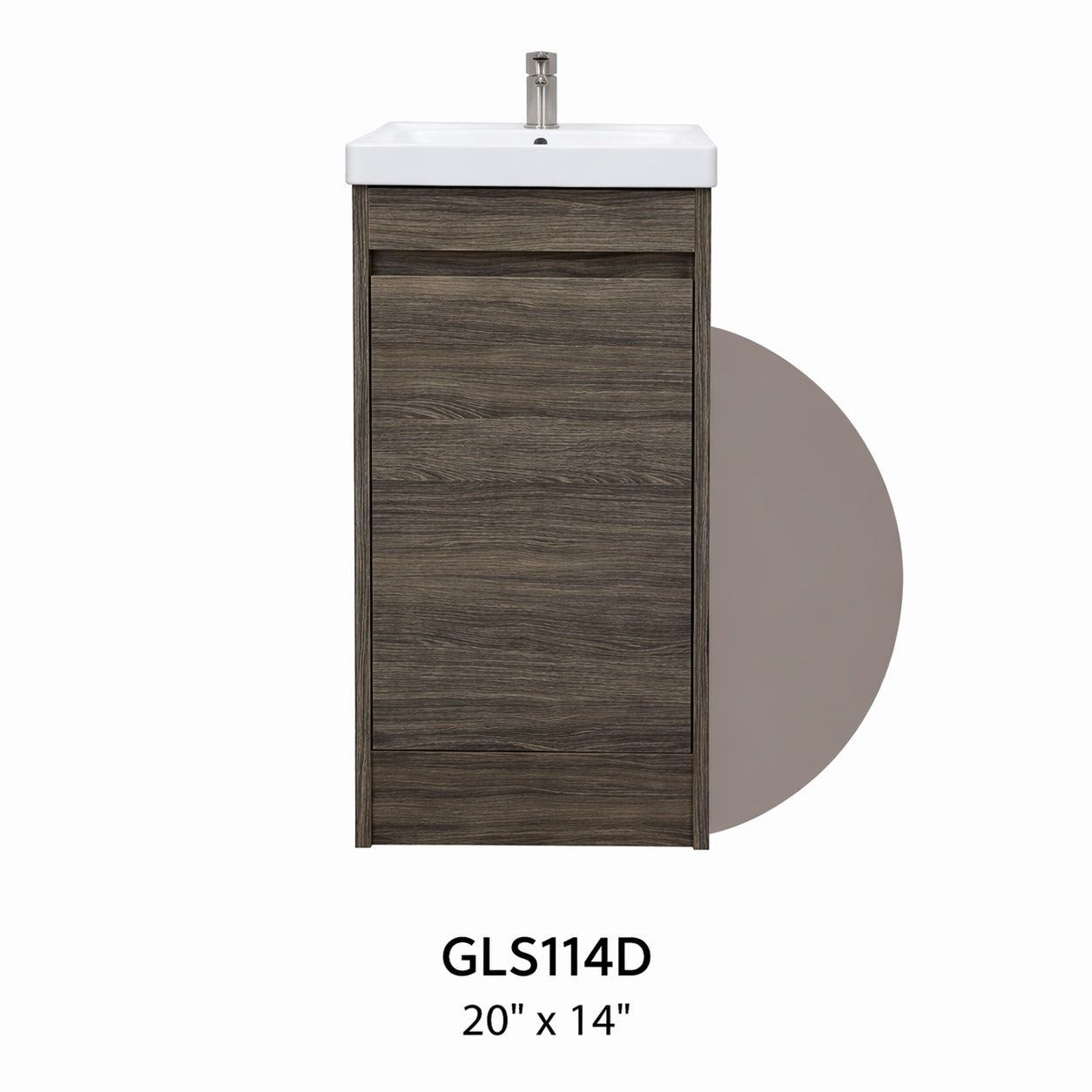 Powder Room Vanity With Ceramic Sink