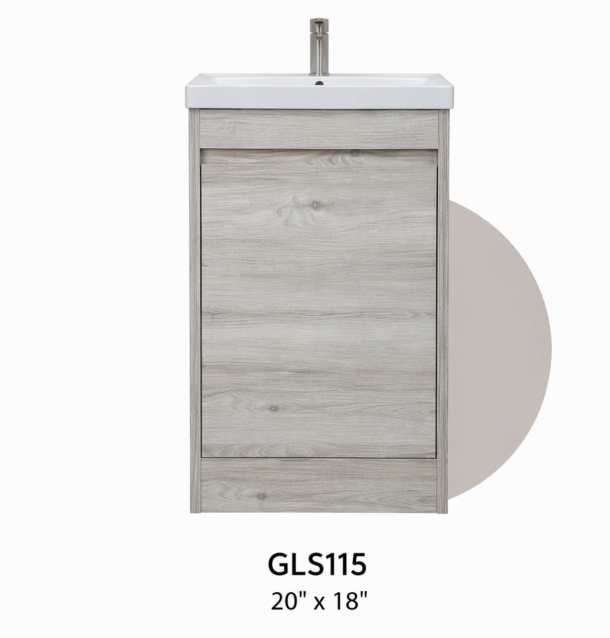 Powder Room Vanity With Ceramic Sink