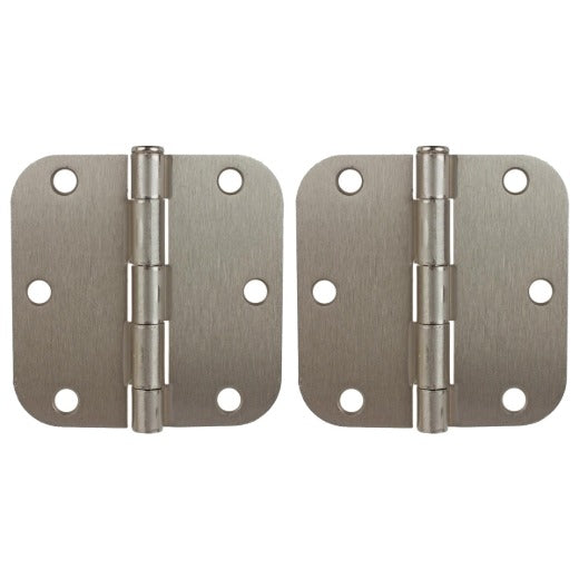 2PC Door Hinge 3in x 3in Round Corner 5/8in