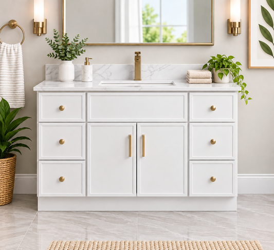 60" Slim Shaker Single Sink Vanity