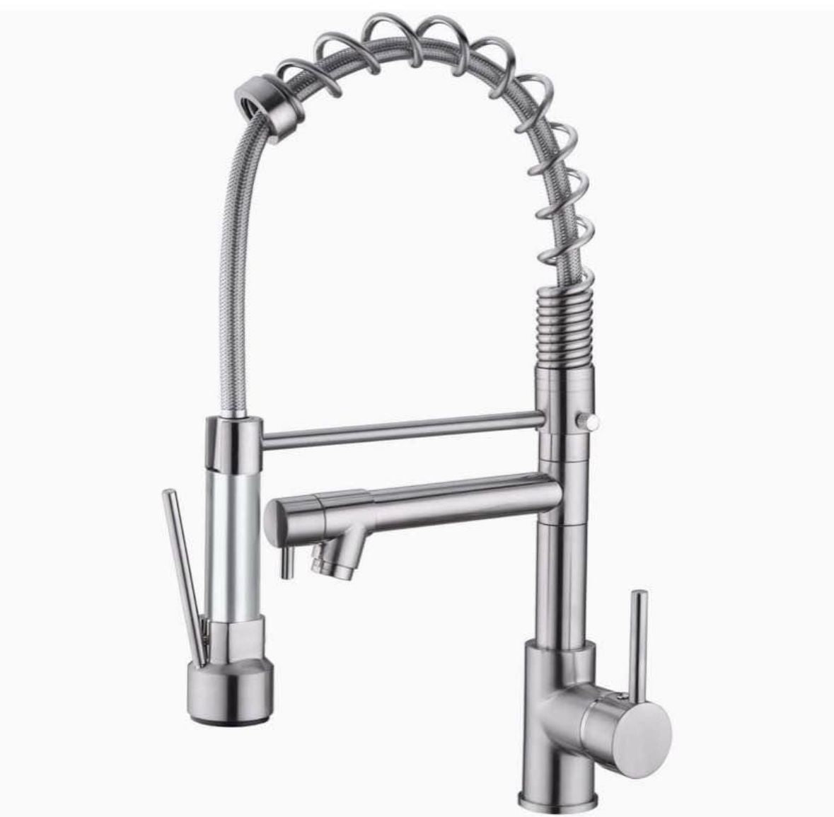F&D 1 Lever Handle With Spring Pull-Down Kitchen Faucet