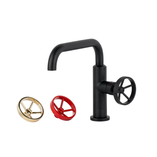 Kubebath Aqua Loft Single Lever Bathroom Vanity Faucet with Side Handle