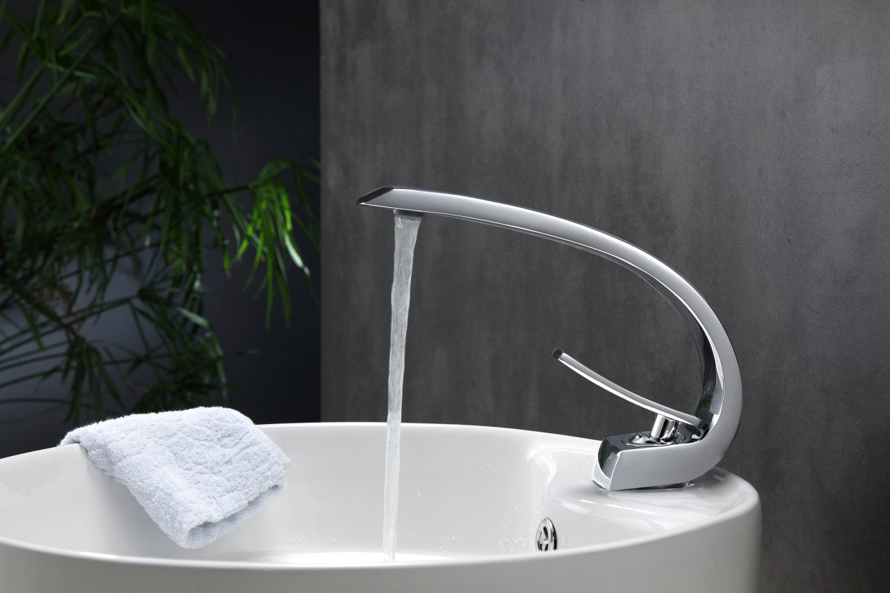 Kubebath Aqua Arcco Single Hole Mount Bathroom Vanity Faucet
