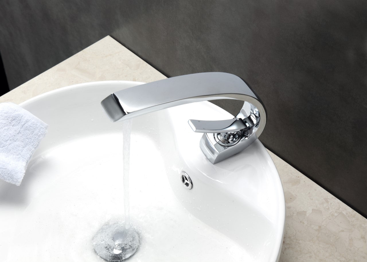 Kubebath Aqua Arcco Single Hole Mount Bathroom Vanity Faucet